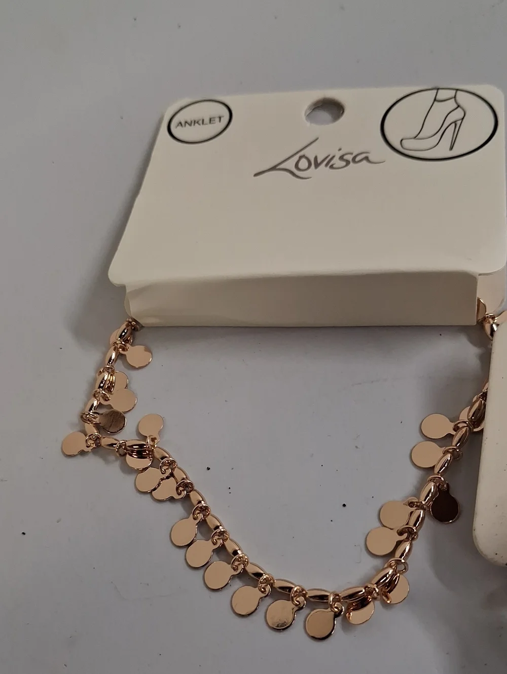 NWT Lovisa Rose Gold Necklace, Pearl Drop Earrings and Anklet Set - Rose Gold